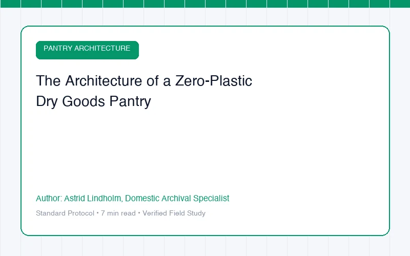 The Architecture of a Zero-Plastic Dry Goods Pantry